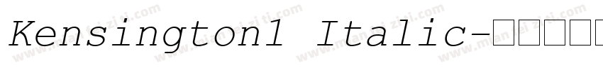 Kensington1 Italic字体转换